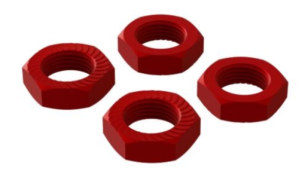 ARA310906 Radmuttern 1:8 12x1,0mm Arrma Rot